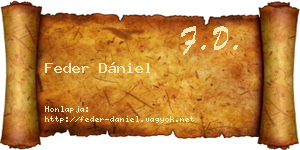 Feder Dániel névjegykártya